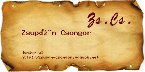 Zsupán Csongor névjegykártya